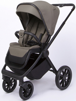 Детская коляска Peppy Monaco 3 в 1 с автокреслом First Sandstone (песочный), рама черная