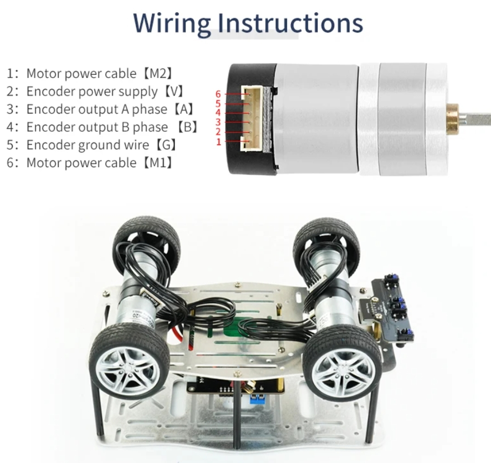 Двигатель постоянного тока с редуктором и энкодером.
