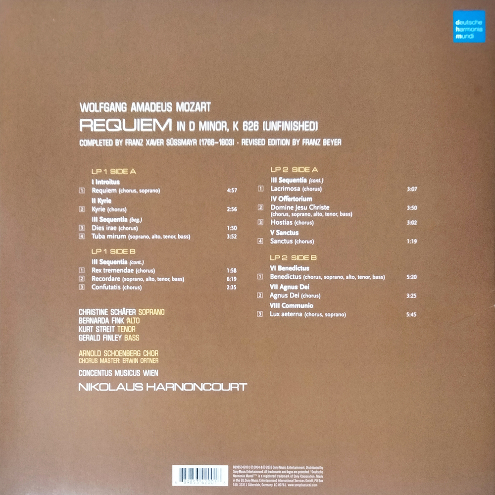 Nikolaus Harnoncourt / Mozart: Requiem (2LP)