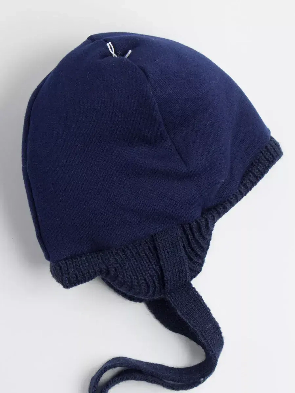 Шапка зимняя вязаная детская с манишкой