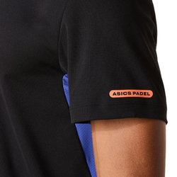 Теннисная футболка Asics Padel Court Short Sleeve Top - performance black/dark cobalt