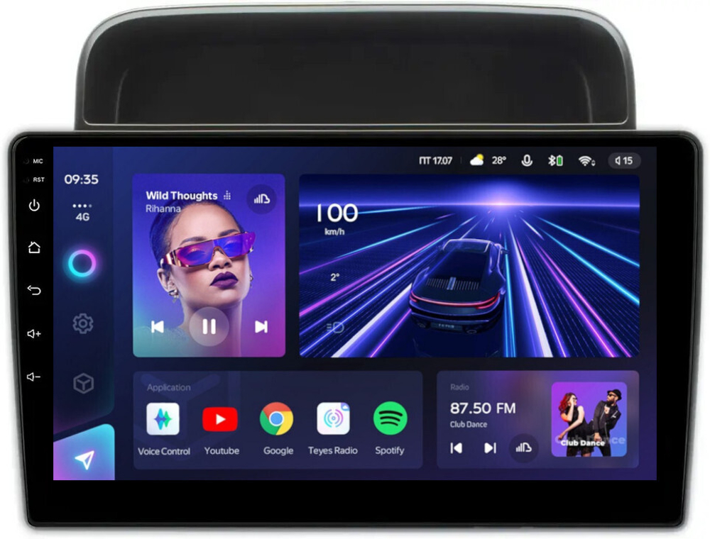 Магнитола для Toyota Land Cruiser 100 1998-2002 (правый руль, климат на ШГУ) - Teyes CC3 Android 10, ТОП процессор, 4/32 Гб, CarPlay, SIM-слот