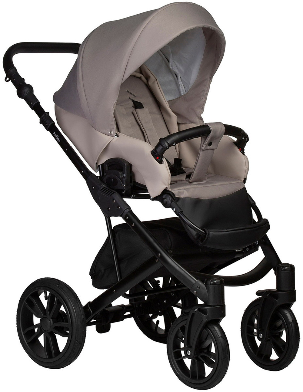 Детская коляска Indigo Mio S 3 в 1 с автокреслом Avionaut Cosmo Beige 01 св.бежевая кожа+бежевый