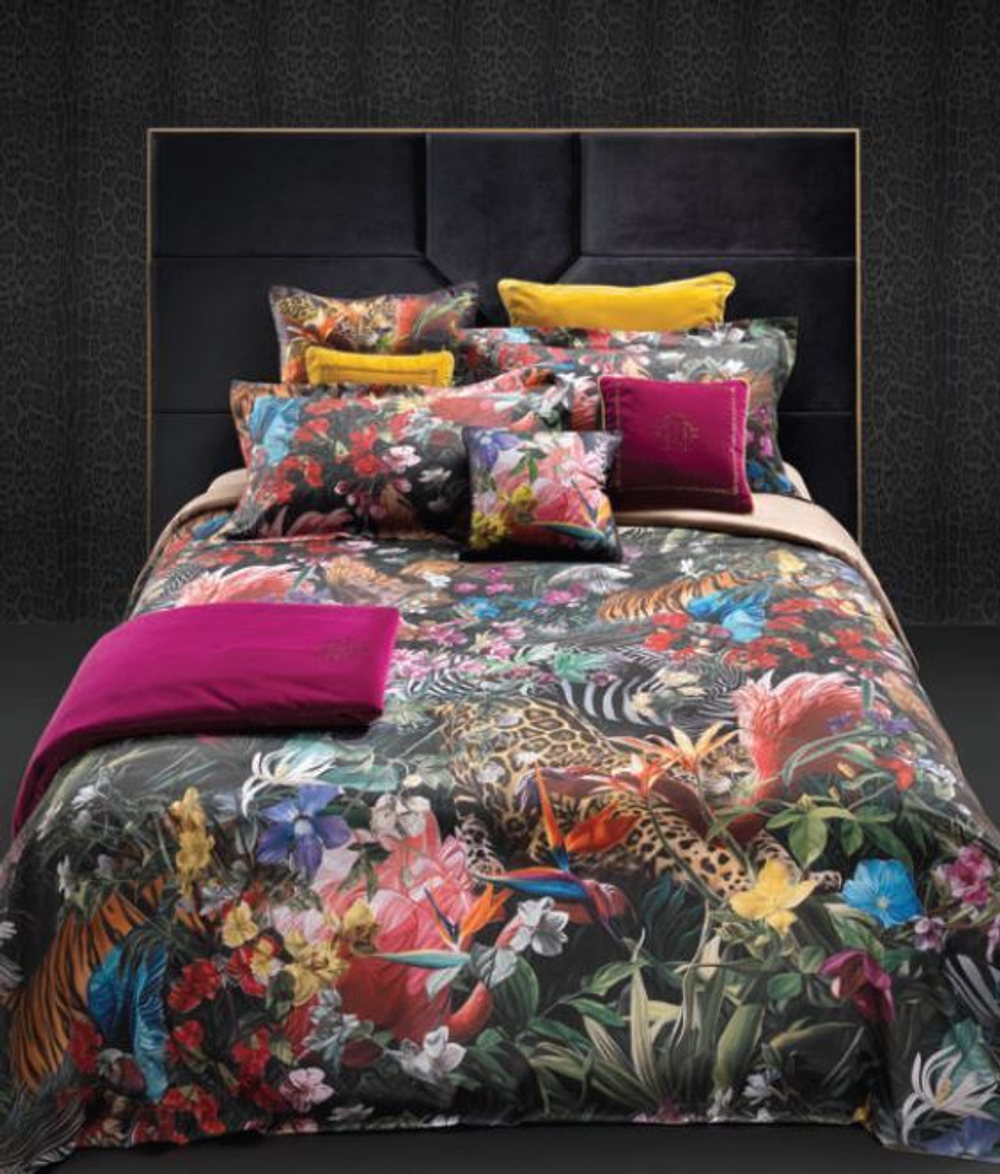 Постельное белье 2 спальное евро Roberto Cavalli Paradise black 001