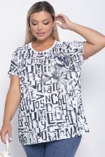Блуза Асия (белая/буквы) Б10851 LT Collection