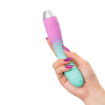 Мятно-розовый вибратор с изогнутой головкой 20,5см ToyFa Flovetta Azalia 457719