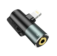 Переходник Hoco LS32 Lightning to 3.5mm 2в1