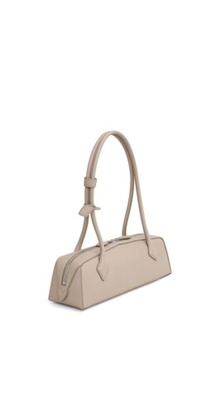 ALAIA СУМКА LE TECKEL ИЗ КОЗЬЕЙ КОЖИ, СЕРЫЙ
