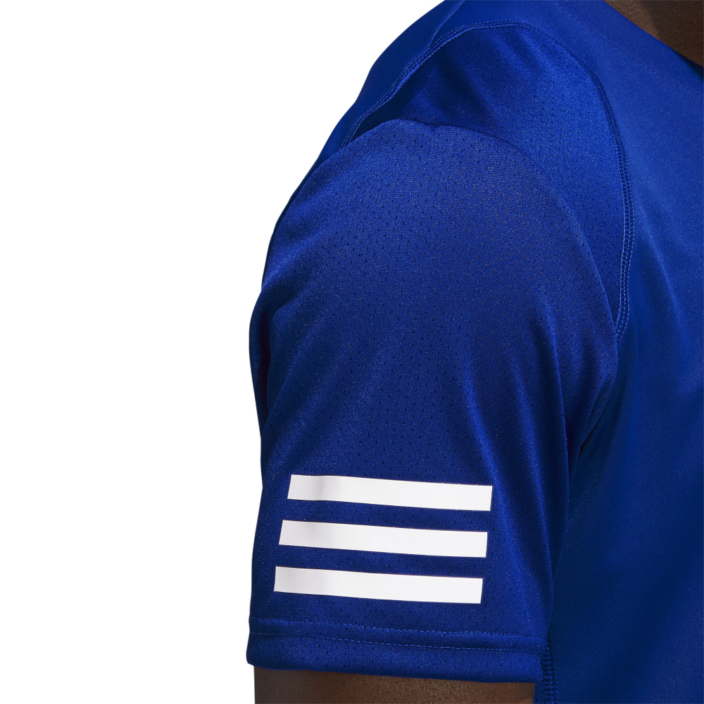 Мужское теннисное поло adidas Club 3 Stripes T-Shirt Men - Blue