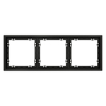 Рамка пластиковая VOLTUM S70 на 3 поста, (черный матовый)