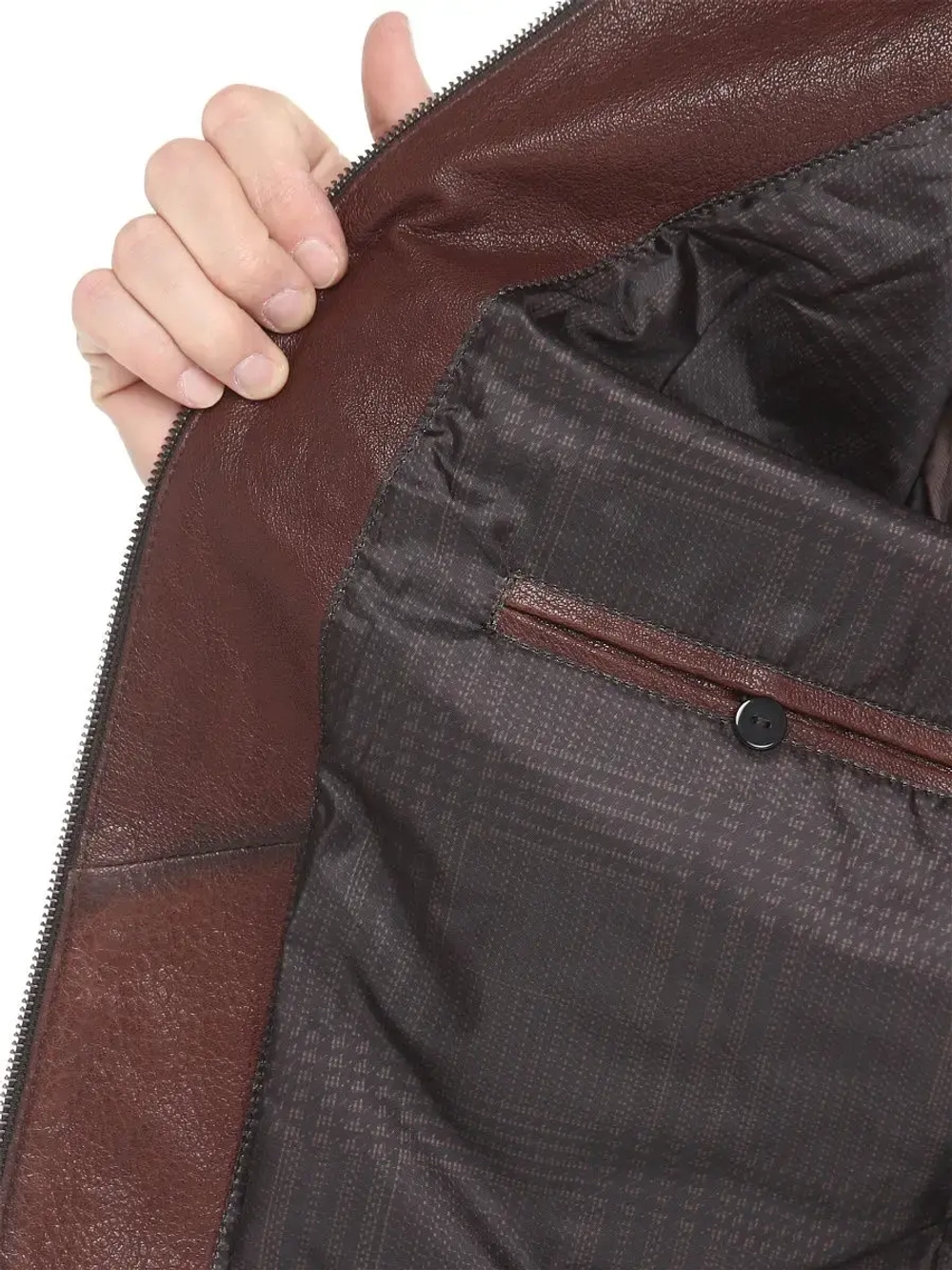 Мужская кожаная куртка / натуральная кожа ягненка / Турция