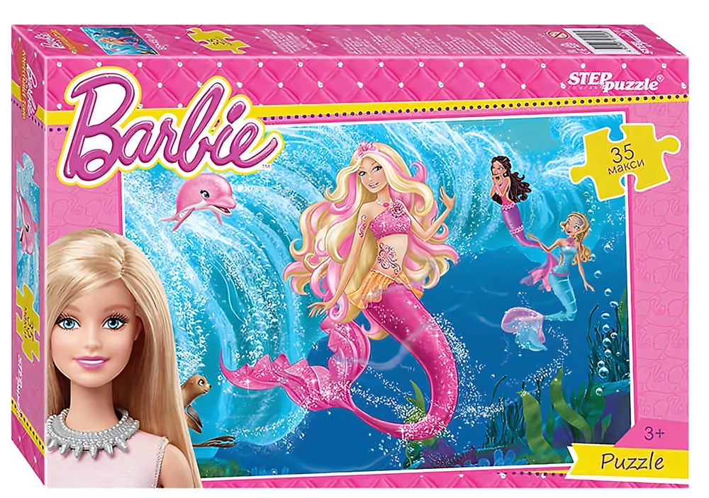 Макси-пазл 35эл. "Барби" (Mattel) (Степ пазл)