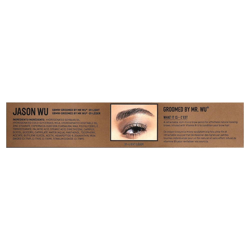 Jason Wu, Groomed By Mr. Wu®, микрокарандаш для бровей, оттенок 01 светлый, 0,09 г (0,003 унции)
