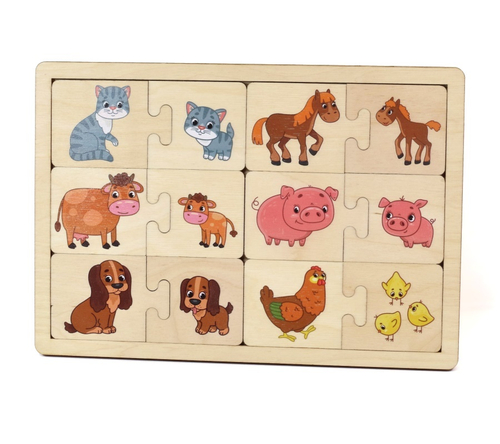 Игра развивающая деревянная Мама и малыш