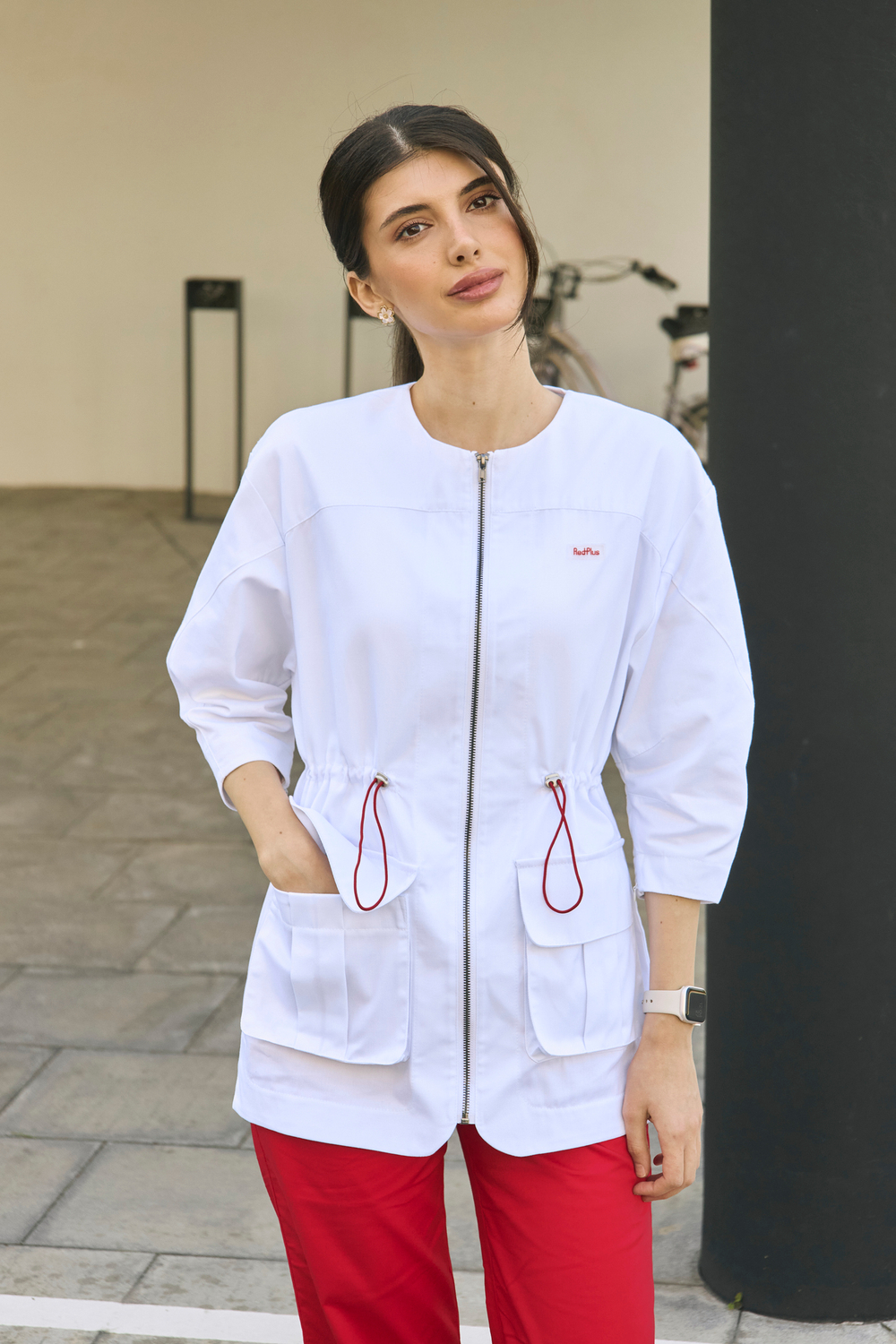 Жакет медицинский женский Волюмэ, белый