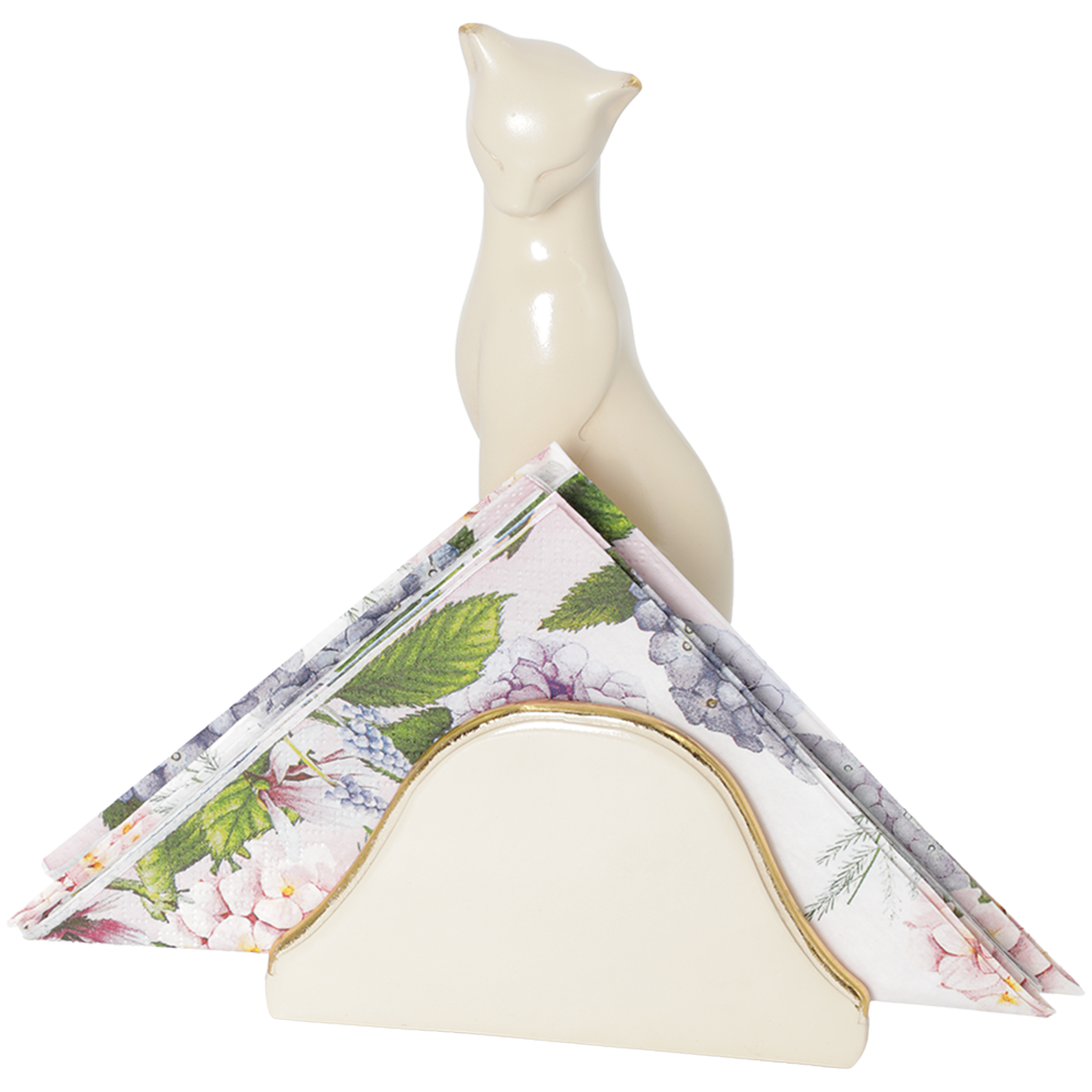 Салфетница Кошка Грация Айвори