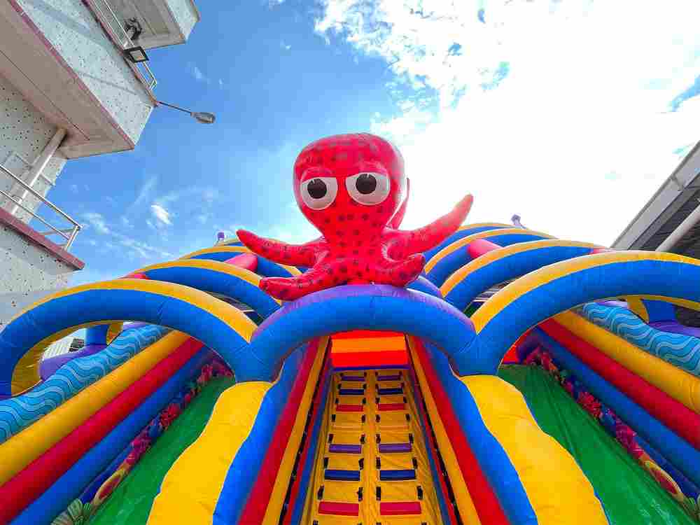 Коммерческий надувной батут «Мега риф 2», 14*7*8 м