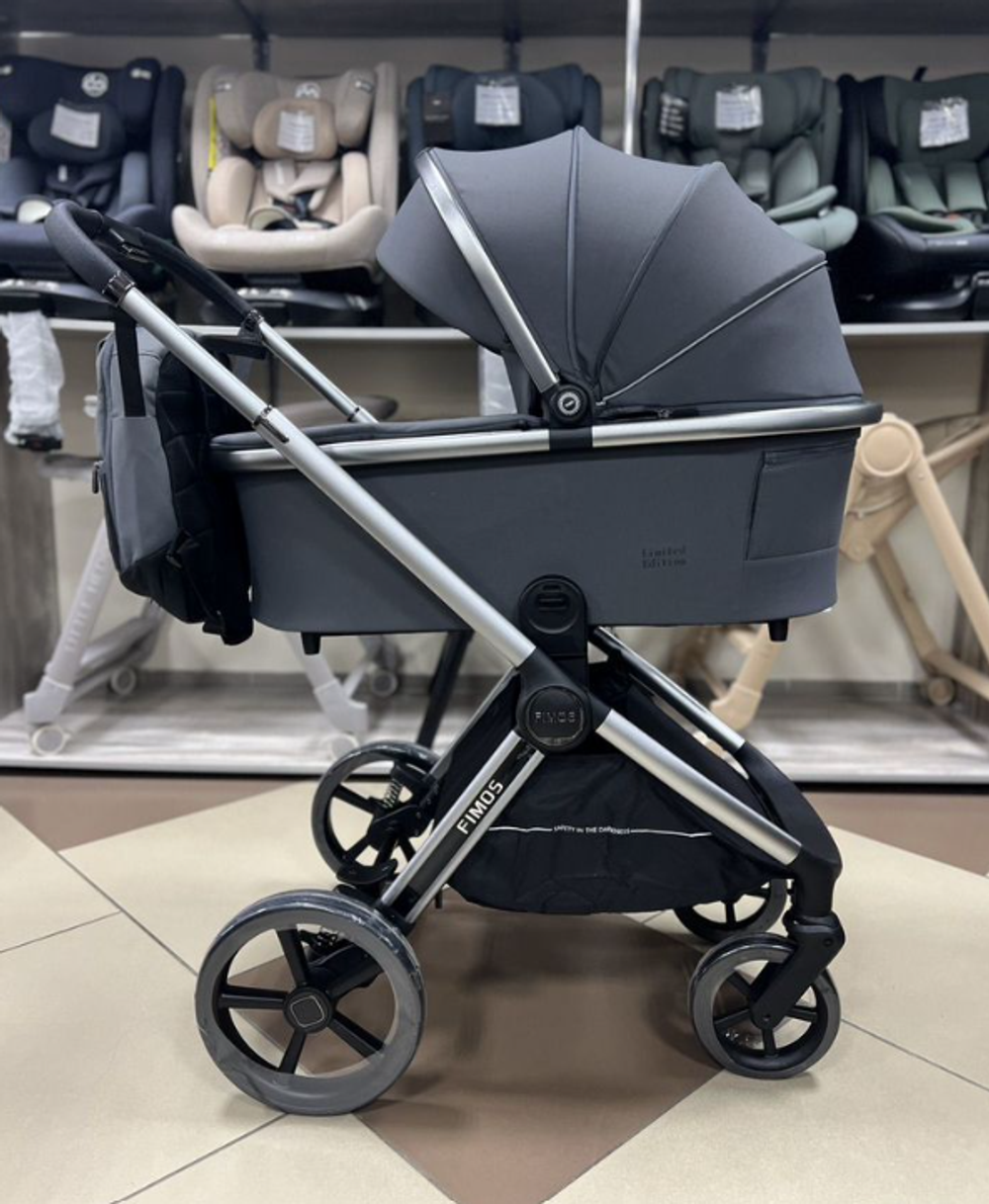 Детская коляска Luxmom FIMOS 999 2в1 (тёмно-серый)