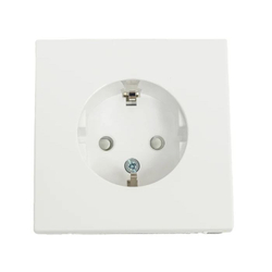 ArtGallery Белый Розетка с заземлением со шторками, 16А, механизм, быстрозажим. клем. GAL000145S