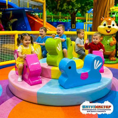 Электрическая карусель детская 4KIDS "В гостях у белки"