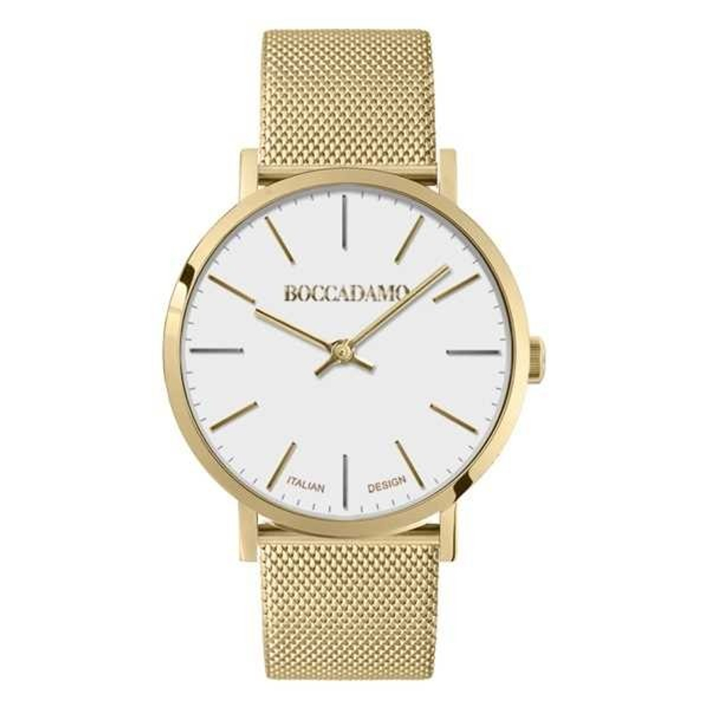 Часы Boccadamo Mya Gold White MY017A BW/G с минеральным стеклом