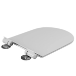 Сиденье для унитаза-моноблока WAVE STAR дюропласт, микролифт, БЕЛЫЙ глянец NEW