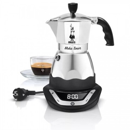 Bialetti Moka Timer гейзерная кофеварка электрическая на 6 порций