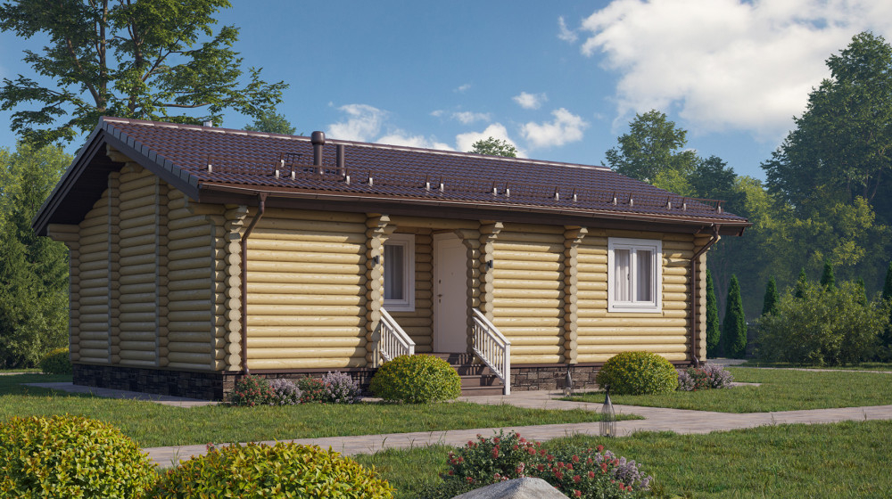 Проект Дома 71,4 кв. м из бруса Д-40