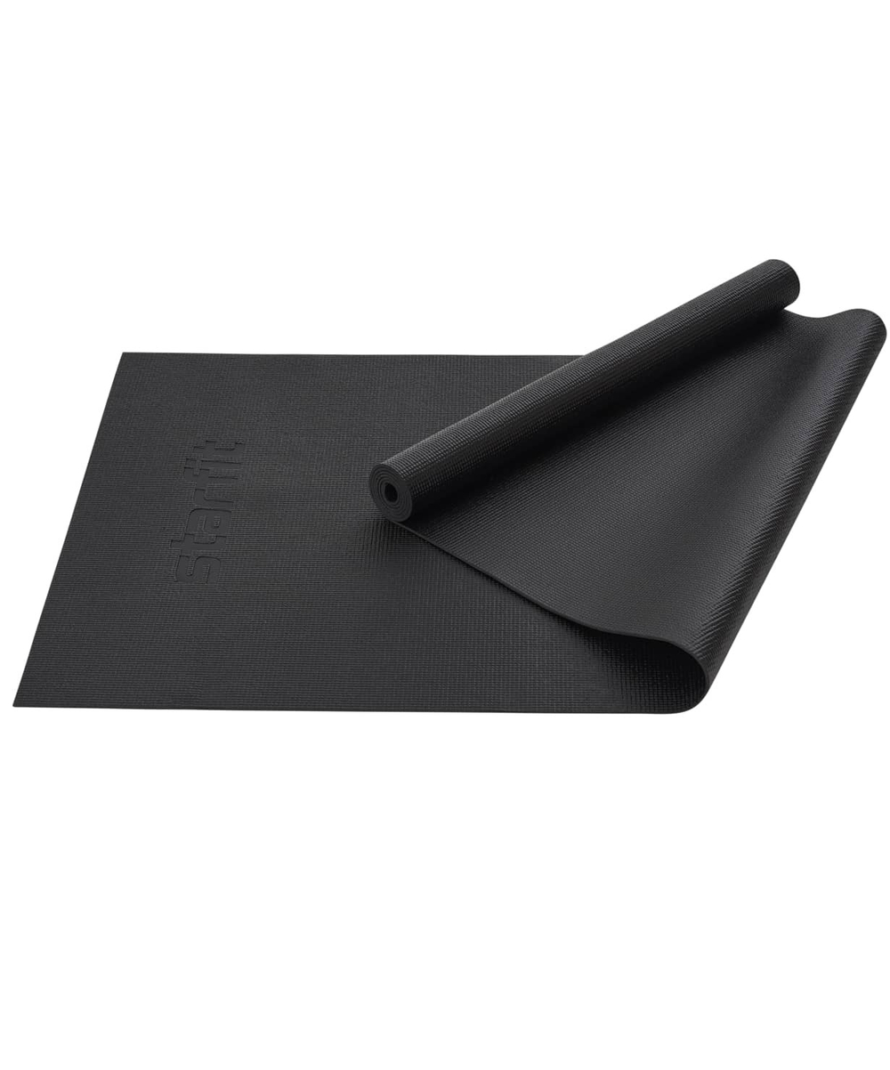 Коврик для йоги STARFIT FM-101 PVC 183x61x0,3 см, черный