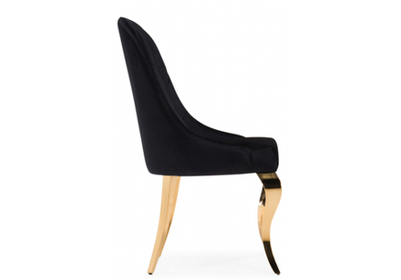 Стул на металлокаркасе Woodville Gustav black, gold