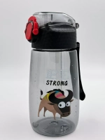 Бутылка для воды с трубочкой силиконовой 480 мл.