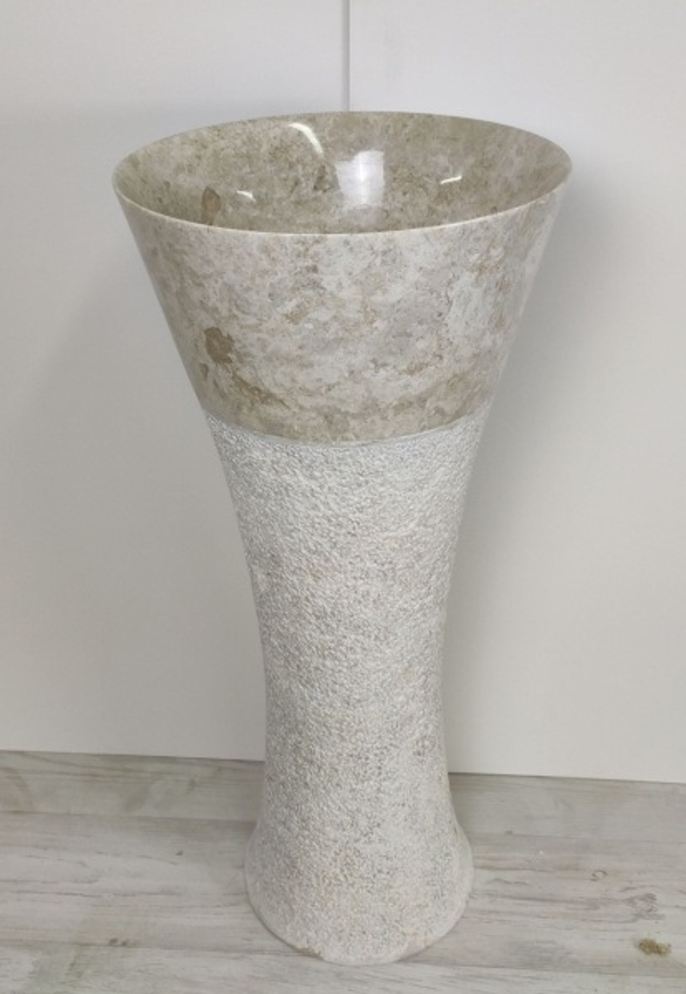 Раковина напольная из мрамора Pedestal Cream/Cream MN-389 (40*40*90 см)