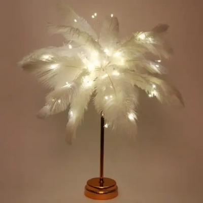 Фигура световая «Волшебное перо» 35 см 80 ламп LED на батарейках, 1 реж, USB питание, Белый