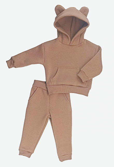 Спортивный костюм 0513/2 коричневый, с ушками