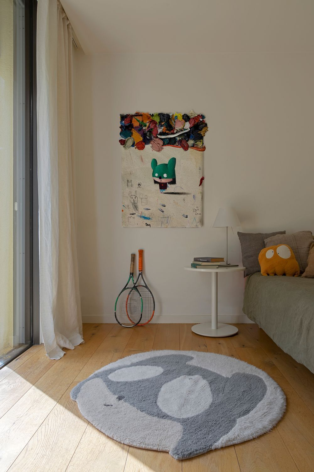 Шерстяной стираемый ковер Lorena Canals Astromouse (100Ø см)