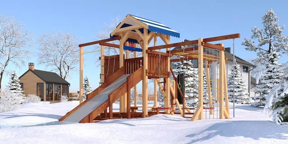 Деревянная детская площадка Савушка "4 сезона" - семейная