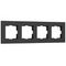 Рамка на 4 поста Werkel Slab черный матовый W0042908 4690389193477