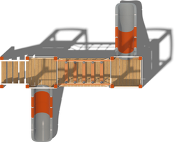 Детский городок Смоленск (стойки дуб, паттерн Vector)