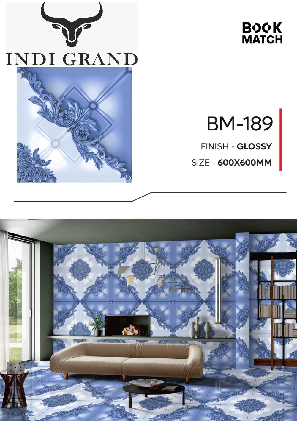 Керамогранит Book Match BM-189 60х60