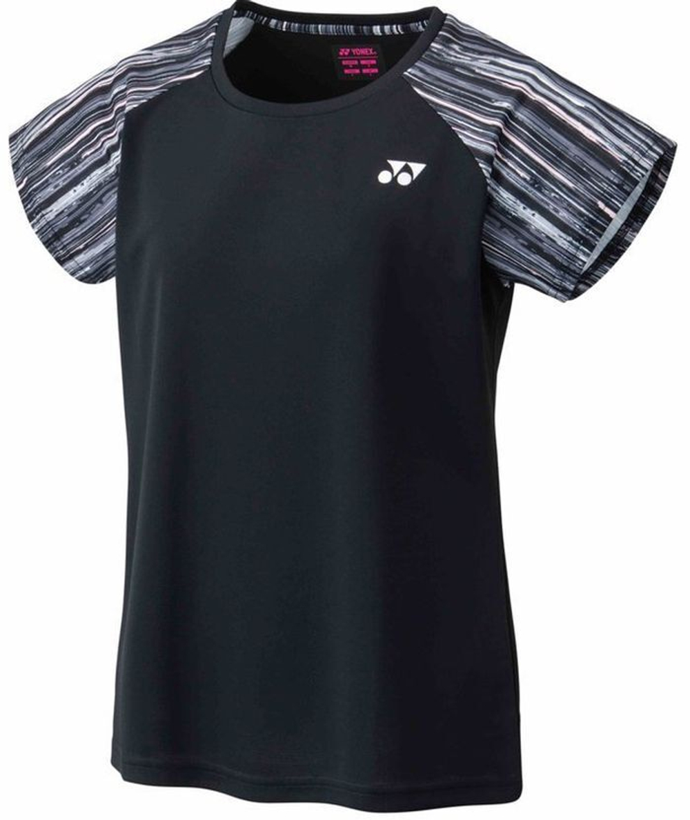 Женская футболка теннисная Yonex T-Shirt Ladies - black