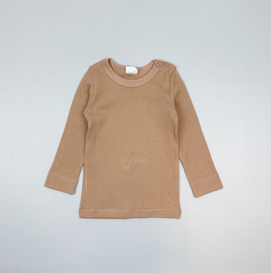 Лонгслив хлопковый, Карамель