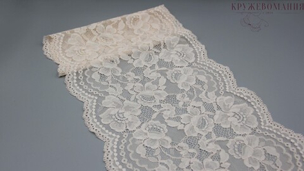 Эластичное кружево, ОПТ, 22,5 см, жасмин (Арт: EK-2301), м