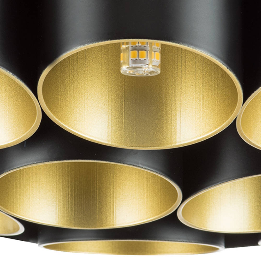 720227 Люстра SIENA 22х40W G9 ЧЕРНЫЙ/ЗОЛОТО