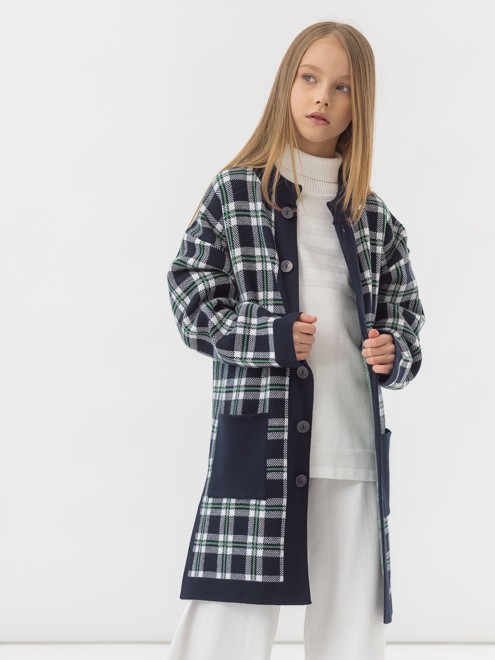 Кардиган синий для девочки арт. AT922