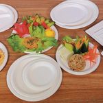 Одноразовые тарелки десертные, 100 шт., пластик, d=165 мм, холодное/горячее, LAIMA, 607388