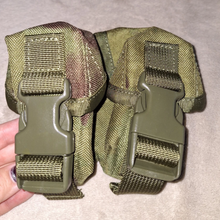 Тактическая военная двойная подсумка под гранаты Мох
