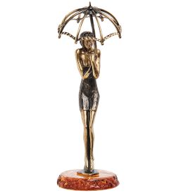 Народные промыслы AM- 268 Фигурка «Дождь» (латунь, янтарь)