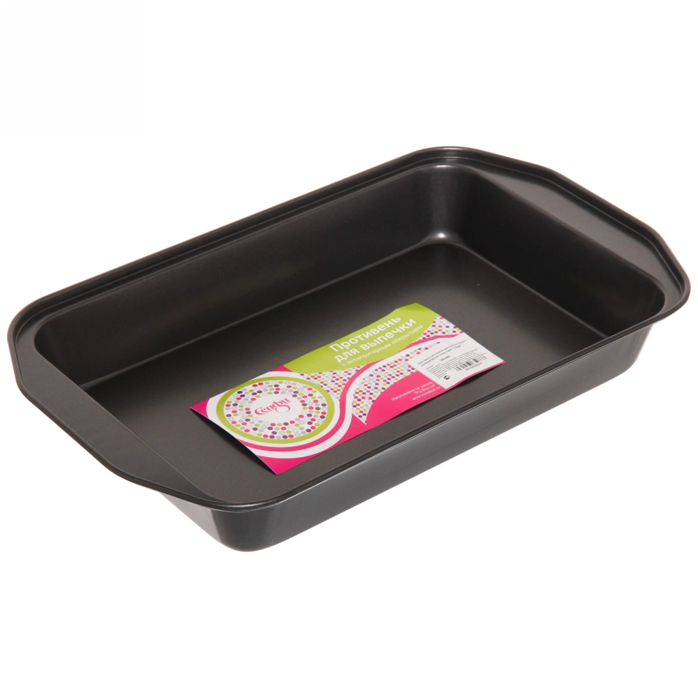 Противень металлический 33,5*19,5*4,5см с антипригарным покрытием «Селфи»