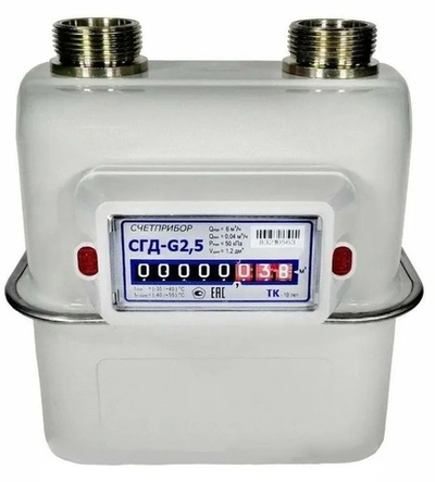 Счетчик газа Счетприбор СГД-G 2,5 ТК левый 1 1/4" с термокорректором (г.Орёл)