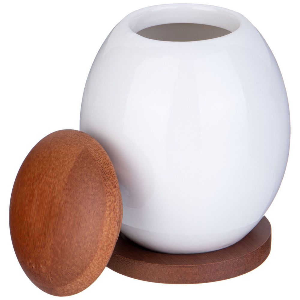 БАНКА С ДЕРЕВ. КРЫШКОЙ LEFARD "NATIVE" 9,5*12 СМ 400 МЛ НА ДЕРЕВ. ПОДСТАВКЕ (КОР=36ШТ.)